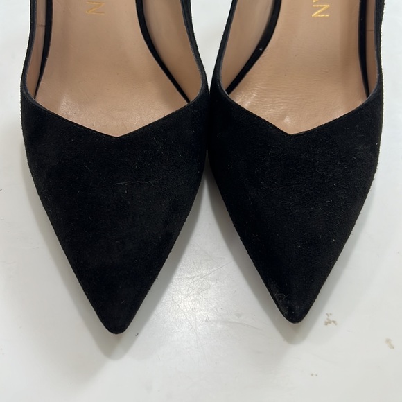 Stuart Weitzman Black Suede Heel Pumps Stilettos Point Anny Sz 9 - Picture 9 of 10